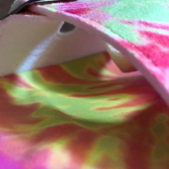 Cape Robbin tie dye pink yellow buckle slide sandal - Picture 6 of 8